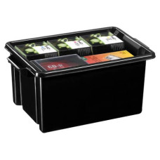 CONTENITORE PER ARCHIVIAZIONE DOCUMENTI IMPILABILE IN POLIPROPILENE DA 14,5 LITRI STRATA COLORE NERO - CODICE 2000440160