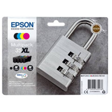 CARTUCCE INKJET ALTA CAPACITA LUCCHETTO 35XL EPSON NERO+CIANO+MAGENTA+GIALLO MULTIPACK - C13T35964010