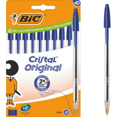 PENNA A SFERA BIC CRISTAL ORIGINAL 1 MM BLU - CONF. 10 PZ