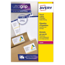 ETICHETTE BIANCHE PER INDIRIZZI AVERY ULTRAGRIP™ 99,1X139 MM - 4 ET/FOGLIO - STAMPANTI LASER CF. 100 FOGLI L7169-100