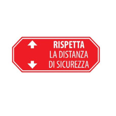 ADESIVO DI SEGNALETICA A TERRA RISPETTA LA DISTANZA DI SICUREZZA - 1 M 80X40 CM ROSSO/BIANCO/BLU - 30018 ADESIVO DI SEGNALETICA A TERRA RISPETTA LA DISTANZA DI SICUREZZA - 1 M 80X40 CM ROSSO/BIANCO/BLU - 30018