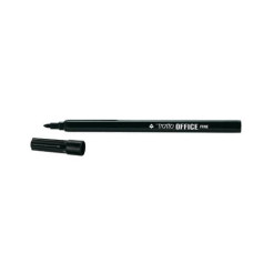 MARCATORI PUNTA IN FIBRA TRATTO OFFICE PUNTA CONICA 0,7 MM NERO CONF. 12 PEZZI - 730503