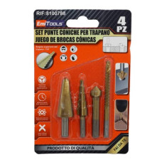 PUNTE CONICHE EMI PER FERRO/ALLUMINIO CONF. DA 4 PEZZI - 8100788 PUNTE CONICHE EMI PER FERRO/ALLUMINIO CONF. DA 4 PEZZI - 8100788