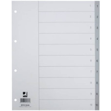 DIVISORE NUMERICO GRIGIO XL 24,5X29,7 CM PPL 1-10 KF01846