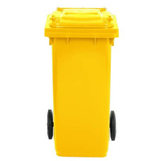 BIDONE CARRELLATO PER RACCOLTA DIFFERENZIATA 120 LITRI CON COPERCHIO PEHD MOBIL PLASTIC GIALLO - 1/120/5-GIA BIDONE CARRELLATO PER RACCOLTA DIFFERENZIATA 120 LITRI CON COPERCHIO PEHD MOBIL PLASTIC GIALLO - 1/120/5-GIA
