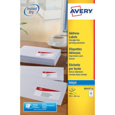 ETICHETTE BIANCHE PER BUSTE AVERY QUICKDRY™ 99,1X38,1 MM - 14 ET/FOGLIO - STAMPANTI INKJET - CF. 25 FOGLI J8163-25