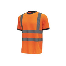 T-SHIRT ALTA VISIBILITA GLITTER U-POWER COTONE-POLIESTERE ARANCIO FLUO - TAGLIA L - HL197OF