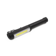 TORCIA IN ALLUMINIO DA LAVORO CALAMITONERO LED CON MAGNETE E CLIP LUCE QUADRA NERO - EL034EXPO