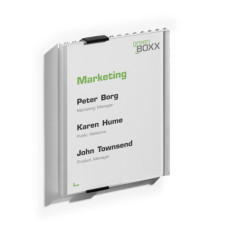 TARGHE DURABLE INFO SIGN IN ALLUMINIO E ACRILICO TRASPARENTE/ARGENTO METALLIZZATO 149X210,5 MM - 480323 TARGHE DURABLE INFO SIGN IN ALLUMINIO E ACRILICO TRASPARENTE/ARGENTO METALLIZZATO 149X210,5 MM - 480323