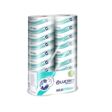 CARTA IGIENICA FASCETTATA AQUASTREAM 2 VELI FORMATO HOTEL 200 STRAPPI LUCART PROFESSIONAL CONF. 6 ROTOLI CARTA IGIENICA FASCETTATA AQUASTREAM 2 VELI FORMATO HOTEL 200 STRAPPI LUCART PROFESSIONAL CONF. 6 ROTOLI