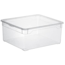 CONTENITORE ROTHO CLEAR BOX IN PPL IMPILABILE TRASPARENTE DA 18 L - 40X33,5X17 CM - F707805