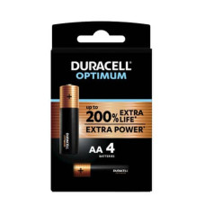 BATTERIE ALCALINE DURACELL OPTIMUM STILO AA - MN1500 - BLISTER DA 4 - DU0030-05000394139183