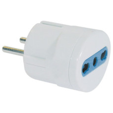 ADATTATORE DI RETE BIANCO SPINA FRANCESE/TEDESCA MKC 2P+T 16A 492518363 ADATTATORE DI RETE BIANCO SPINA FRANCESE/TEDESCA MKC 2P+T 16A 492518363