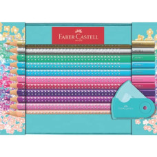 MATITE COLORATE FABER-CASTELL SPARKLE COLORI ASSORTITI 20 MATITE + 1 TEMPERINO SLEEVE MINI TURCHESE - 201641 MATITE COLORATE FABER-CASTELL SPARKLE COLORI ASSORTITI 20 MATITE + 1 TEMPERINO SLEEVE MINI TURCHESE - 201641
