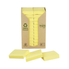 FOGLIETTI POST-IT® NOTES GIALLO 38X51 MM CARTA RICICLATA TORRE DA 24 BLOCCHETTI DA 100 FF - 653-1T