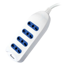 MULTIPRESA 4 PRESE BIPASSO 10/16A BIANCA MKC CON SPINA 2P+T 16A 492517976