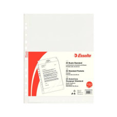 BUSTE A PERFORAZIONE UNIVERSALE GOFFRATE ESSELTE STANDARD PP ANTIRIFLESSO 22X30 CM CONF.25 - 392597300