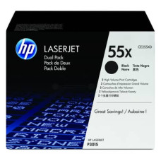 TONER ALTA CAPACITà 55X HP NERO  CONF. 2 - CE255XD