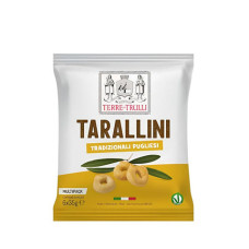 TARALLINI TRADIZIONALI PUGLIESI TERRE DEI TRULLI IN BUSTINE MONOPORZIONE - CONFEZIONE DA 100 PEZZI - 35 G - 01-1757