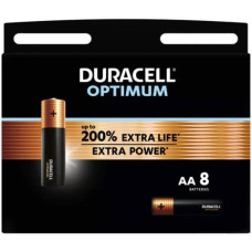 BATTERIE ALCALINE DURACELL OPTIMUM STILO AA - MN1500 MAH -  BLISTER DA 8 - DU0035-05000394137691