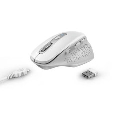 MOUSE ERGONOMICO RICARICABILE WIRELESS TRUST OZAA CON RICEVITORE USB 2.0 - PORTATA 10 M - BIANCO - 24035 MOUSE ERGONOMICO RICARICABILE WIRELESS TRUST OZAA CON RICEVITORE USB 2.0 - PORTATA 10 M - BIANCO - 24035