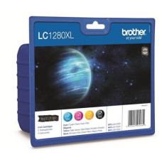 CARTUCCE INKJET ALTA CAPACITA BLISTER 1280 BROTHER NERO+CIANO+MAGENTA+GIALLO CONF. 4 - LC-1280XLVALBP