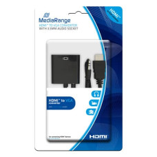 CONVERTITORE DA HDMI A VGA CON PRESA AUDIO DA 3,5 MM MEDIA RANGE NERO MRCS167
