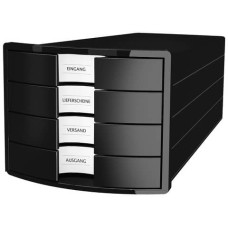 CASSETTIERA IMPULS HAN IN POLISTIROLO CON 4 CASSETTI CHIUSI NERO 1012-13 CASSETTIERA IMPULS HAN IN POLISTIROLO CON 4 CASSETTI CHIUSI NERO 1012-13