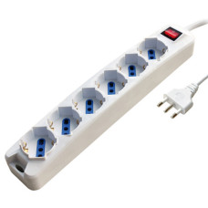 MULTIPRESA SCHUKO/BIPASSO MKC CON CAVO DA 1,5 M - BIANCA CON INTERRUTTORE 6 POSTI MULTIPRESA SCHUKO/BIPASSO MKC CON CAVO DA 1,5 M - BIANCA CON INTERRUTTORE 6 POSTI