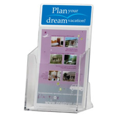 PORTADEPLIANT DA TAVOLO O PARETE Q-CONNECT IN POLISTIROLO TRASPARENTE A4 KF04185