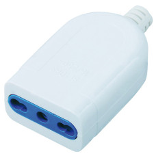 PRESA DI RETE VOLANTE BIPASSO 10/16A MKC BIANCA - 492518390