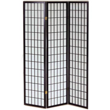 PARAVENTO A 3 ANTE SERENA GROUP IN LEGNO E CARTA DI RISO NERO 130,5X178 CM NY1001-3 PARAVENTO A 3 ANTE SERENA GROUP IN LEGNO E CARTA DI RISO NERO 130,5X178 CM NY1001-3