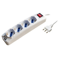 MULTIPRESA SCHUKO/BIPASSO MKC CON CAVO DA 1,5 M - BIANCA CON INTERRUTTORE A 4 POSTI 492518316 MULTIPRESA SCHUKO/BIPASSO MKC CON CAVO DA 1,5 M - BIANCA CON INTERRUTTORE A 4 POSTI 492518316