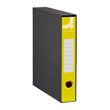 REGISTRATORE COMMERCIALE CON CUSTODIA DORSO 5 CM-  23X30 CM - GIALLO Q/COMM5GI