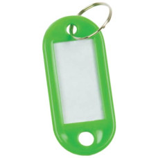 TARGHETTA PORTACHIAVI STANDARD IN PLASTICA 5X2,2 CM VERDE CONFEZIONE DA 10 PEZZI - KF10871