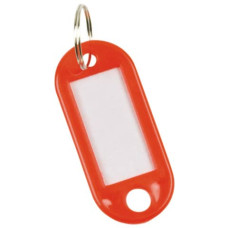 TARGHETTA PORTACHIAVI STANDARD IN PLASTICA 5X2,2 CM ROSSO CONFEZIONE DA 10 PEZZI - KF10870