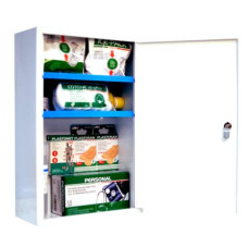 ARMADIETTO PRONTO SOCCORSO PVS CON 3 RIPIANI, 2 VANI INTERNI BIANCHI, IN METALLO - CAPACITA PER 3 PERSONE - CPS523