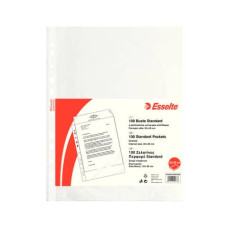 BUSTE A PERFORAZIONE UNIVERSALE GOFFRATE ESSELTE STANDARD PP ANTIRIFLESSO 22X30 CM CONF.100 - 391007300