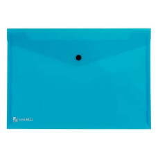 BUSTA CON BOTTONE KING MEC PULL A4 21X29,7 CM AZZURRO 111316