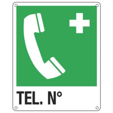 CARTELLO DI EMERGENZA 25X31 CM - CARTELLI SEGNALATORI TELEFONO DI EMERGENZA - TELEFONO N° E20162X