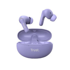 AURICOLARI BLUETOOTH TRUST YAVI CON CANCELLAZIONE DEL RUMORE ATTIVO (ANC) - PORPORA CON GOMMINO AURICOLARI BLUETOOTH TRUST YAVI CON CANCELLAZIONE DEL RUMORE ATTIVO (ANC) - PORPORA CON GOMMINO