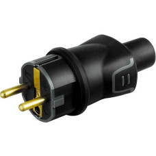 SPINA VOLANTE 2P+T 16A BTICINO IN CAUCCIù BIMATERIALE NERO S2018GE