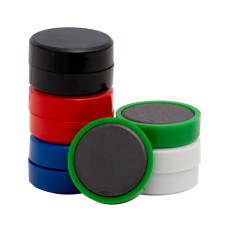 MAGNETI PER LAVAGNE BIANCHE 35 MM Q-CONNECT COLORI ASSORTITI - CONFEZIONE DA 10 PEZZI - KF02649