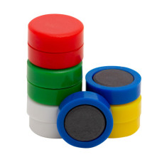 MAGNETI PER LAVAGNE BIANCHE DA 20 MM Q-CONNECT COLORI ASSORTITI - CONFEZIONE DA 10 PEZZI - CODICE KF02637