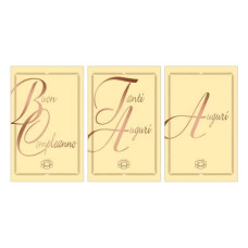 BIGLIETTI BIEMBI MIDI DA VINCI COMPLEANNO E AUGURI 9X14 CM CONF. 18 PZ ASSORTITI AVORIO - BXBDKTC10