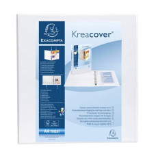 RACCOGLITORE PERSONALIZZABILE EXACOMPTA A4 MAXI KREACOVER® BIANCO 4 ANELLI A D 60 MM