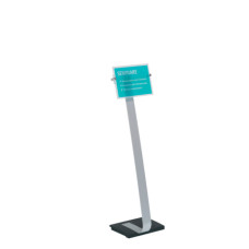 ESPOSITORE DA TERRA DURABLE CRYSTAL SIGN STAND A4 ARGENTO METALLIZZATO - 481823 ESPOSITORE DA TERRA DURABLE CRYSTAL SIGN STAND A4 ARGENTO METALLIZZATO - 481823
