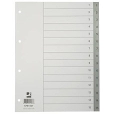 DIVISORE NUMERICO GRIGIO 22,5X29,7 CM PPL 1-15 KF01827