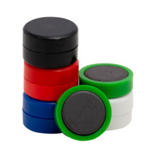 MAGNETI PER LAVAGNE BIANCHE 25MM Q-CONNECT COLORI ASSORTITI - CONFEZIONE DA 10 PEZZI - KF02643