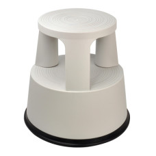 SGABELLO CON RUOTE RIENTRANTI IN POLIPROPILENE METHODO 29X44X42 CM GRIGIO CHIARO - M561009